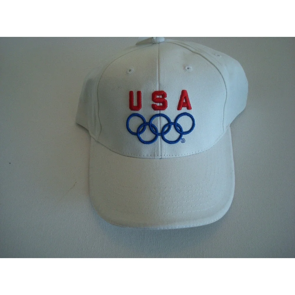 USA OLYMPICS OLYMPIC ATALANTA  STRAPBACK DEADSTOCK GOLF BEACH HAT CAP VINTAGE A3